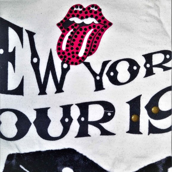 Rolling Stones New York Tour 1972 Dice RIFF Stars Raglan Official T-Shirt L NWT - Picture 3 of 4